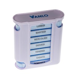 VANLO Tower Pillendose Tablettenbox mit 4...
